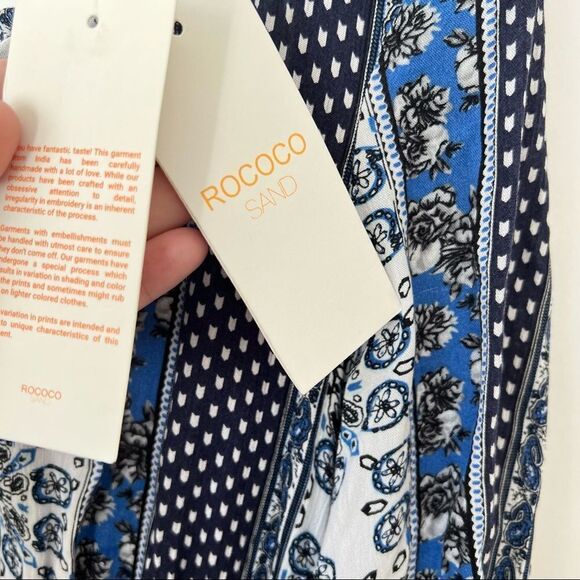 Rococo Sand Bell Sleeve Paisley Maxi Dress XS - Picture 3 of 6